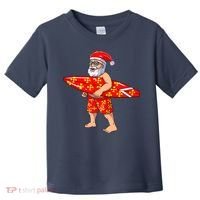 Surfing Santa For Hawaiian Surf Christmas Toddler T-Shirt thumb 0