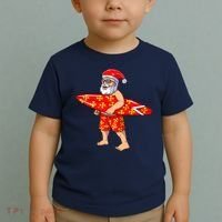 Surfing Santa For Hawaiian Surf Christmas Toddler T-Shirt thumb 2