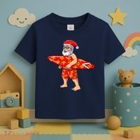 Surfing Santa For Hawaiian Surf Christmas Toddler T-Shirt thumb 3