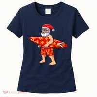 Surfing Santa For Hawaiian Surf Christmas Women's T-Shirt thumb 0