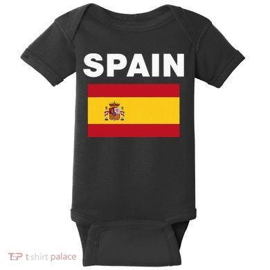 Spain Spanish Flag Heritage Baby Bodysuit