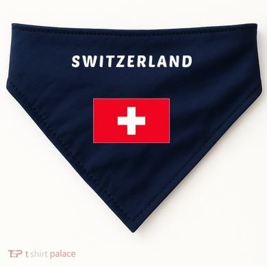 Switzerland Swiss Flag USA-Made Doggie Bandana