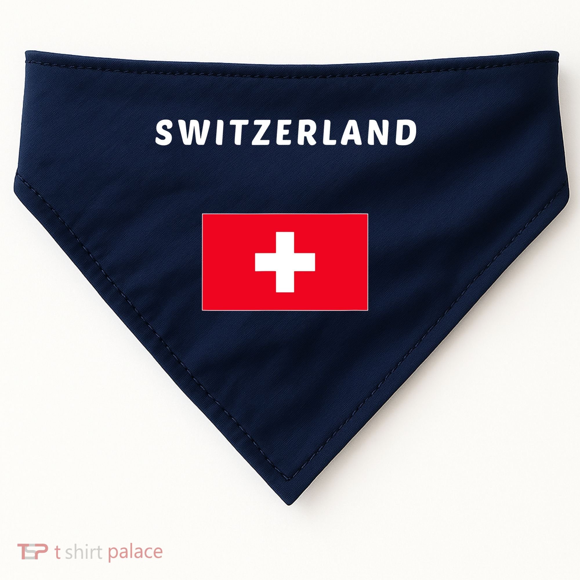 Switzerland Swiss Flag USA-Made Doggie Bandana