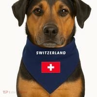 Switzerland Swiss Flag USA-Made Doggie Bandana thumb 1