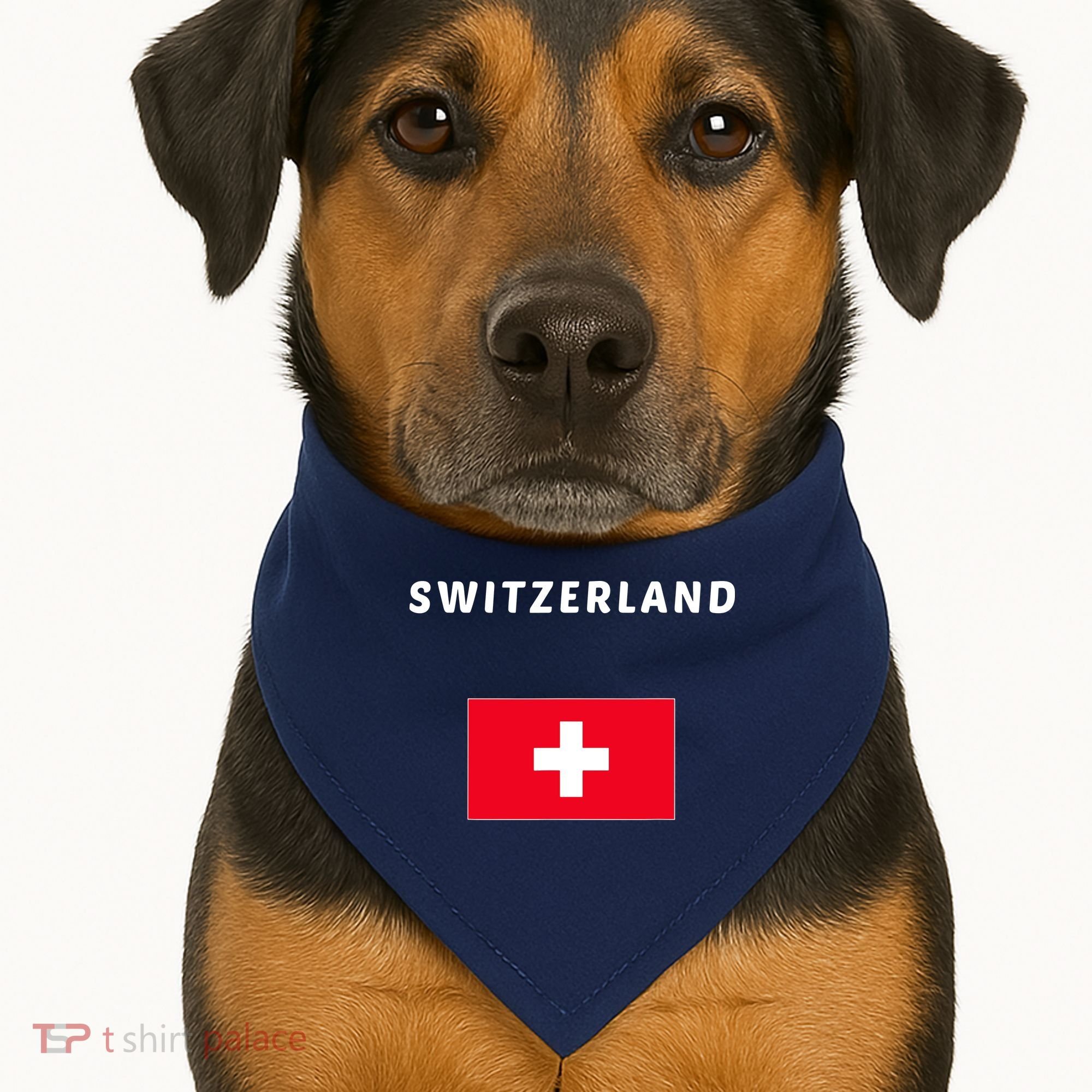 Switzerland Swiss Flag USA-Made Doggie Bandana