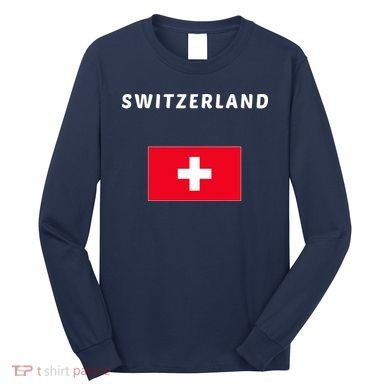 Switzerland Swiss Flag Long Sleeve Shirt