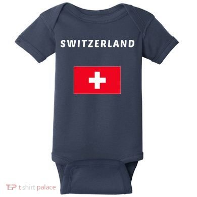 Switzerland Swiss Flag Baby Bodysuit