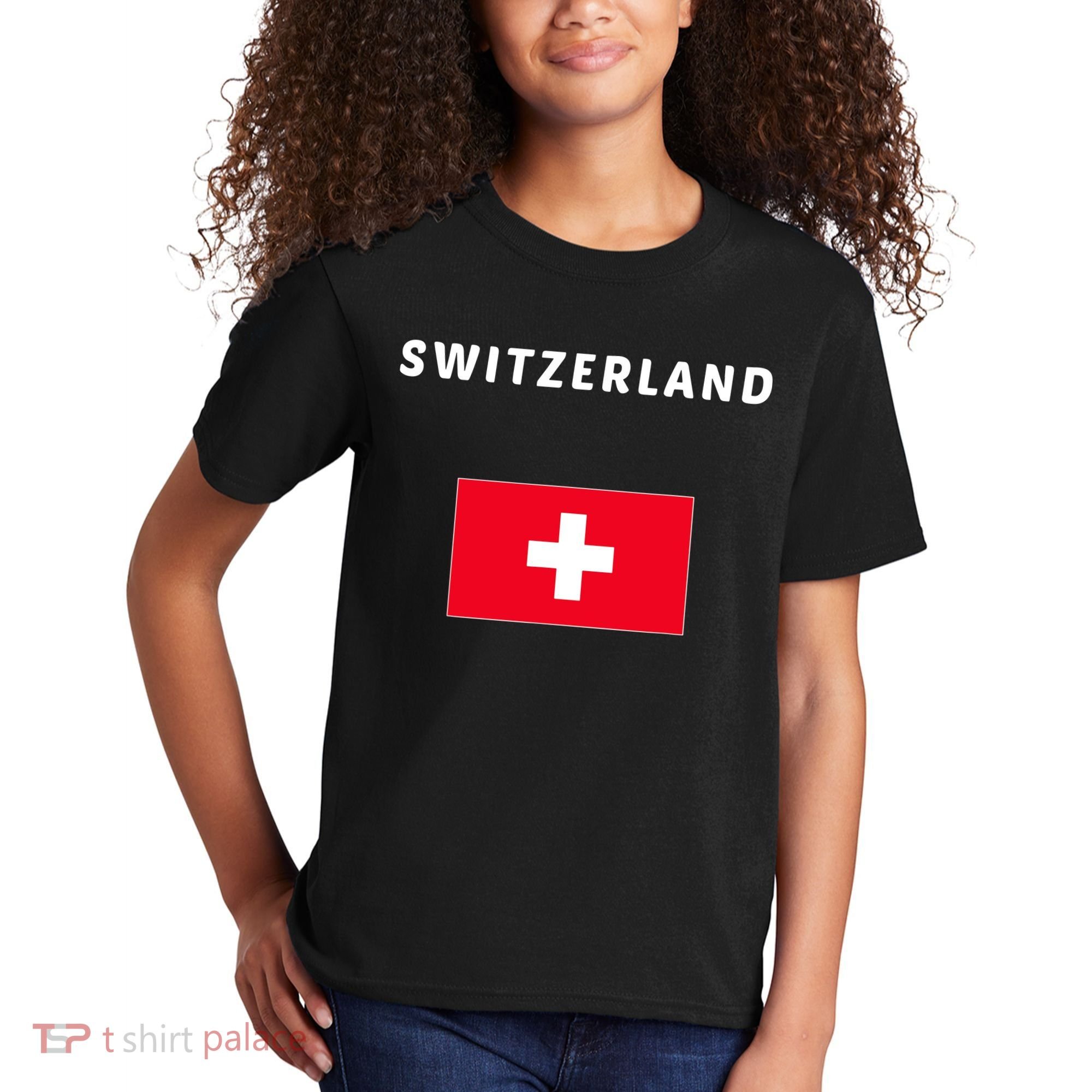 Switzerland Swiss Flag Kids T-Shirt