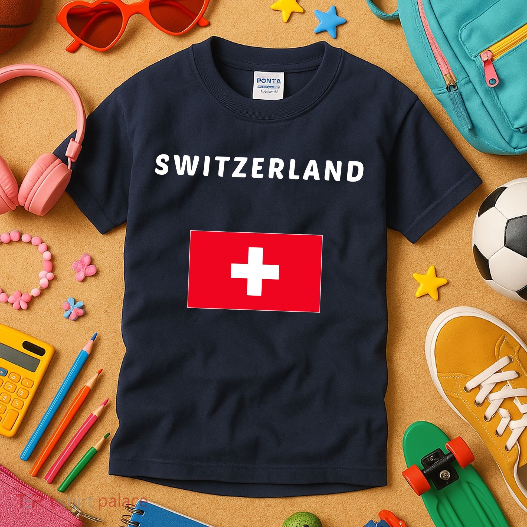 Switzerland Swiss Flag Kids T-Shirt