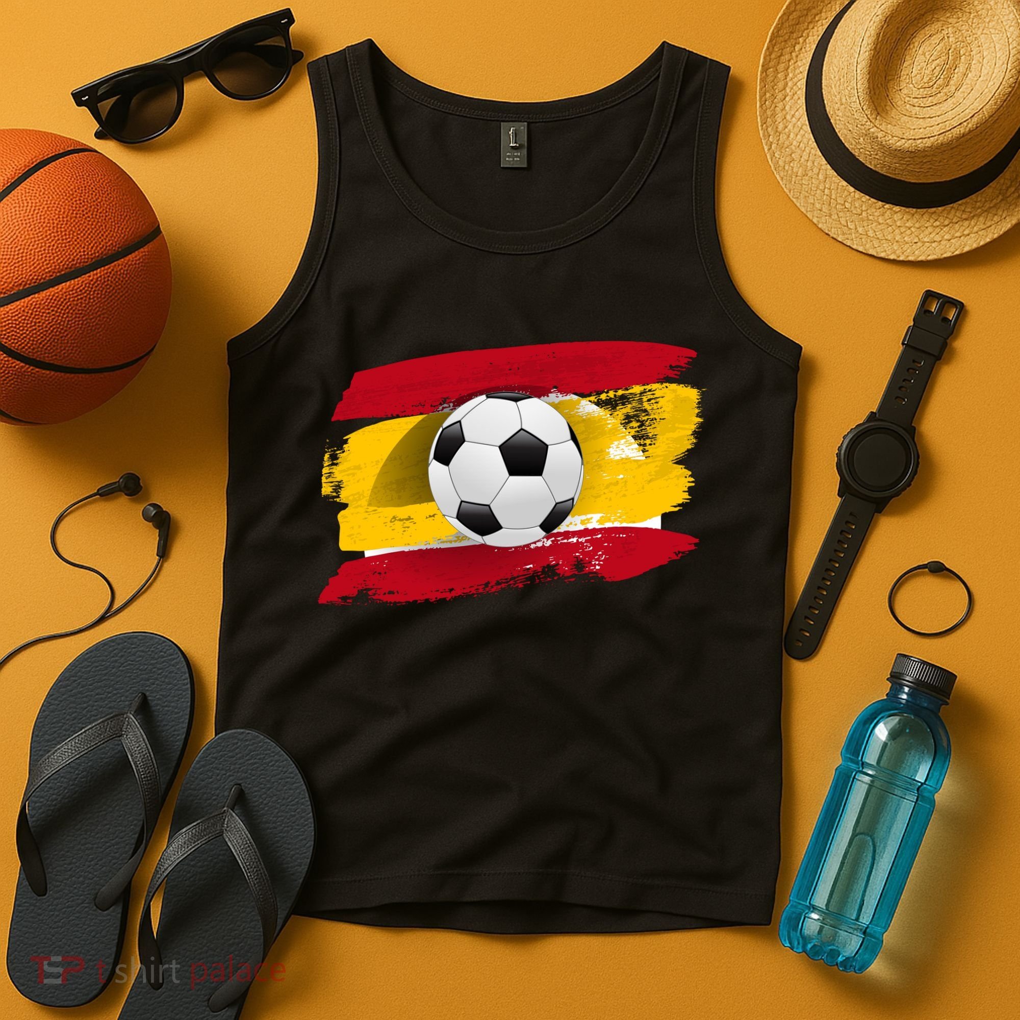 Spain Soccer Flag Tank Top