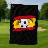 Spain Soccer Flag Golf Towel thumb 1
