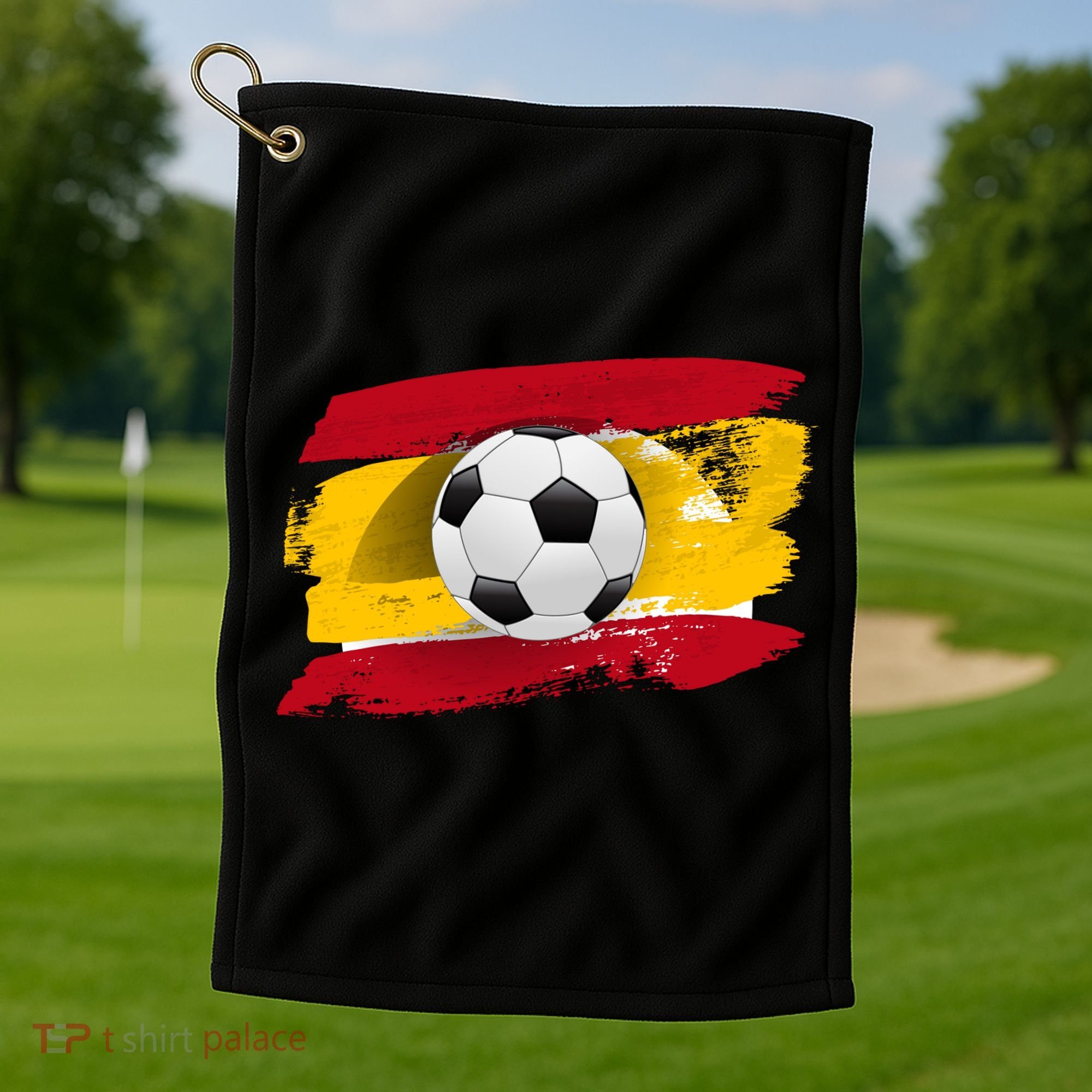Spain Soccer Flag Golf Towel