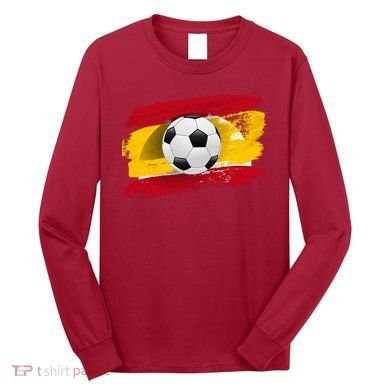 Spain Soccer Flag Long Sleeve Shirt
