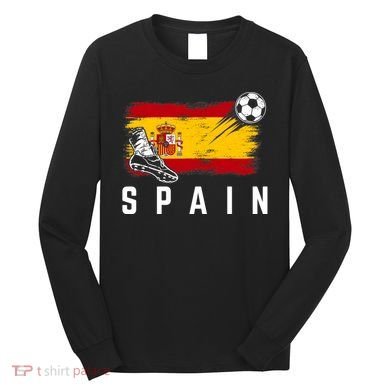 Spain Soccer Fan Gear Flag Long Sleeve Shirt
