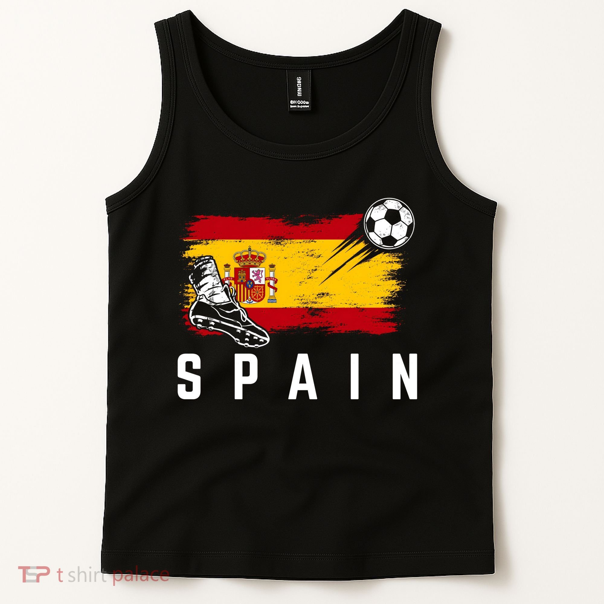 Spain Soccer Fan Gear Flag Tank Top