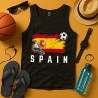 Spain Soccer Fan Gear Flag Tank Top thumb 4
