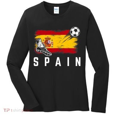 Spain Soccer Fan Gear Flag Women's Long Sleeve Shirt