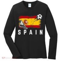 Spain Soccer Fan Gear Flag Women's Long Sleeve Shirt thumb 0
