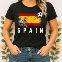 Spain Soccer Fan Gear Flag Women's T-Shirt thumb 2