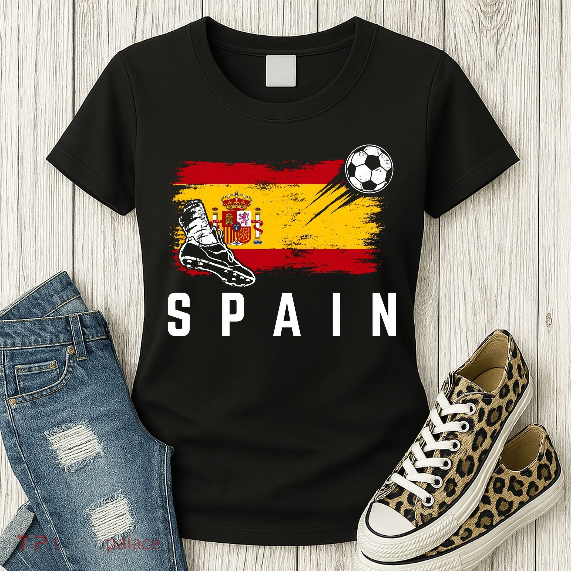 Spain Soccer Fan Gear Flag Women's T-Shirt