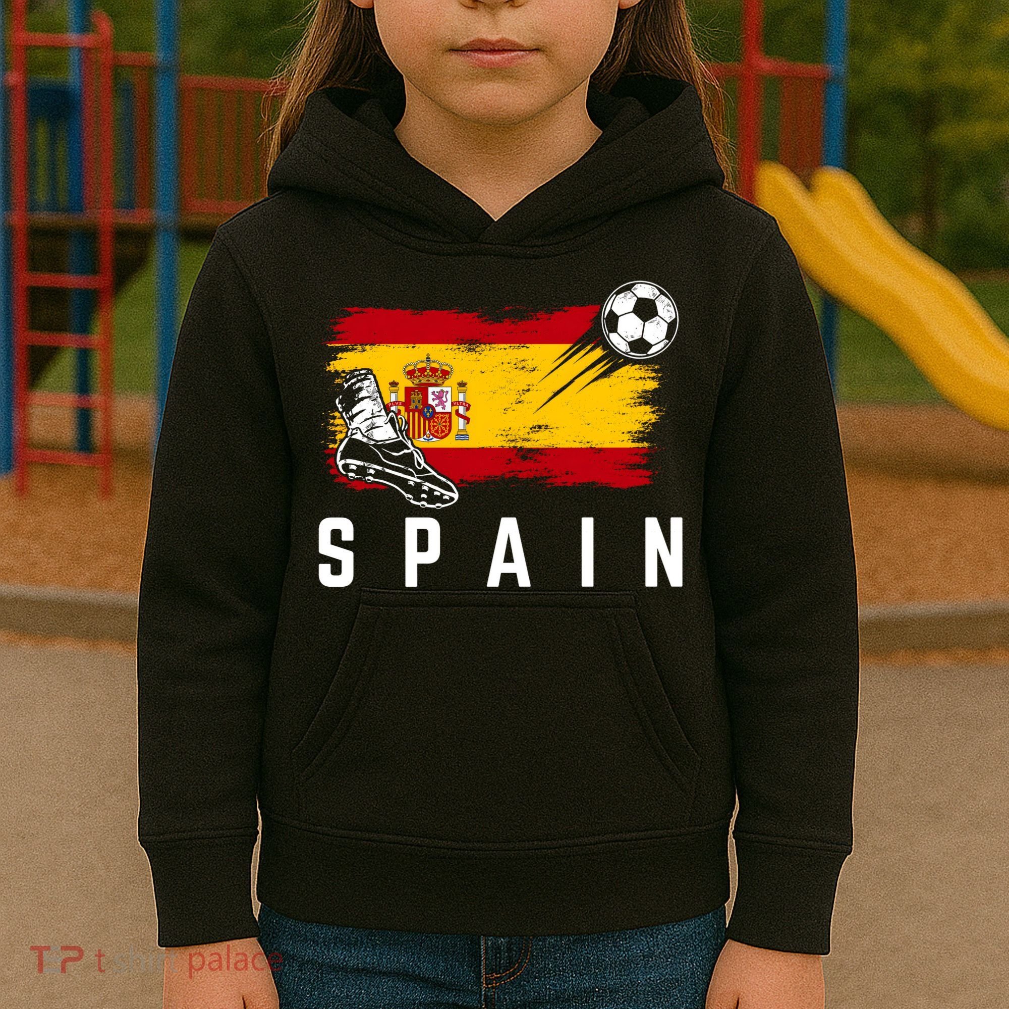Spain Soccer Fan Gear Flag Kids Hoodie