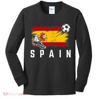 Spain Soccer Fan Gear Flag Kids Long Sleeve Shirt thumb 0