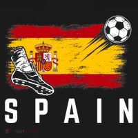 Spain Soccer Fan Gear Flag Kids Long Sleeve Shirt thumb 2