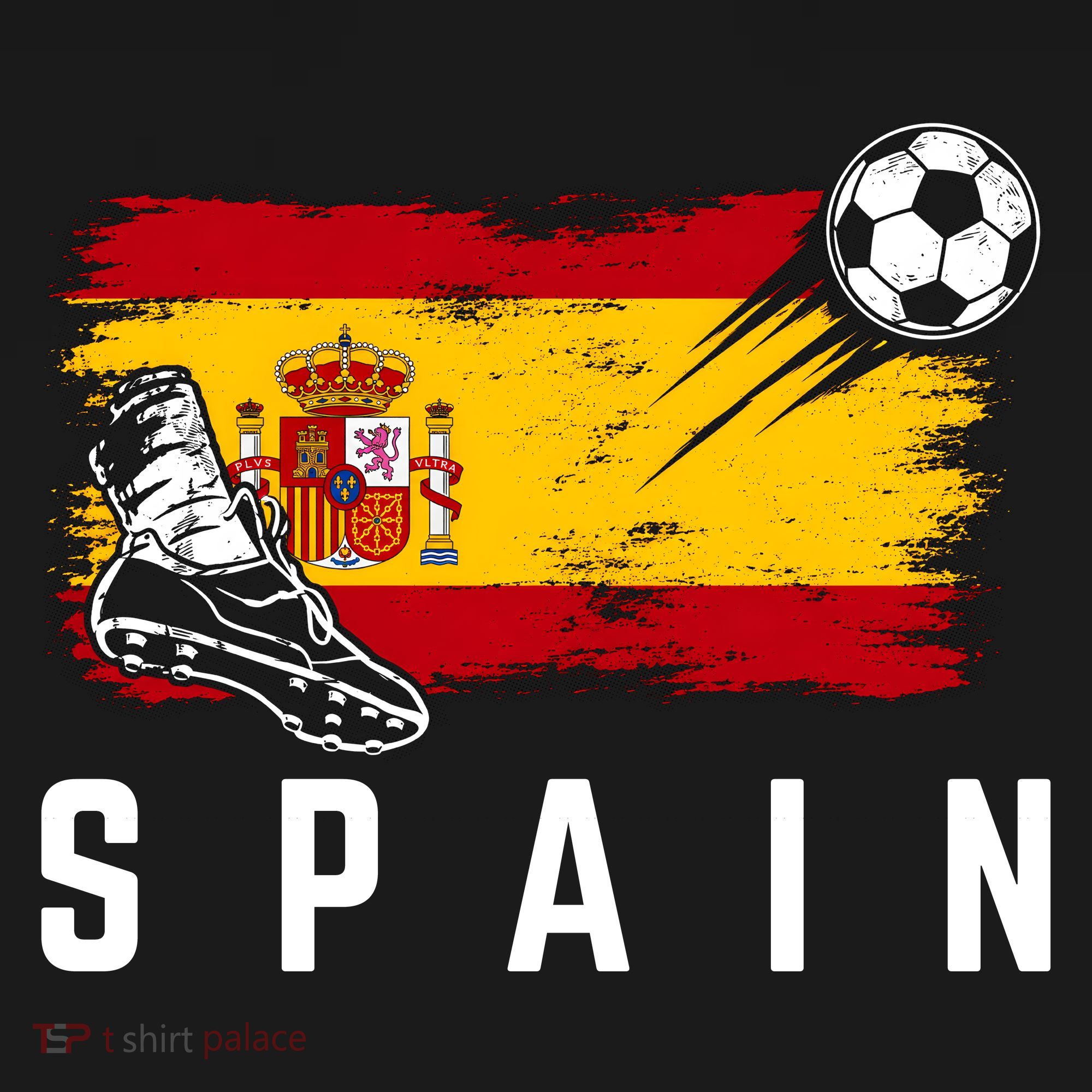 Spain Soccer Fan Gear Flag Kids Long Sleeve Shirt