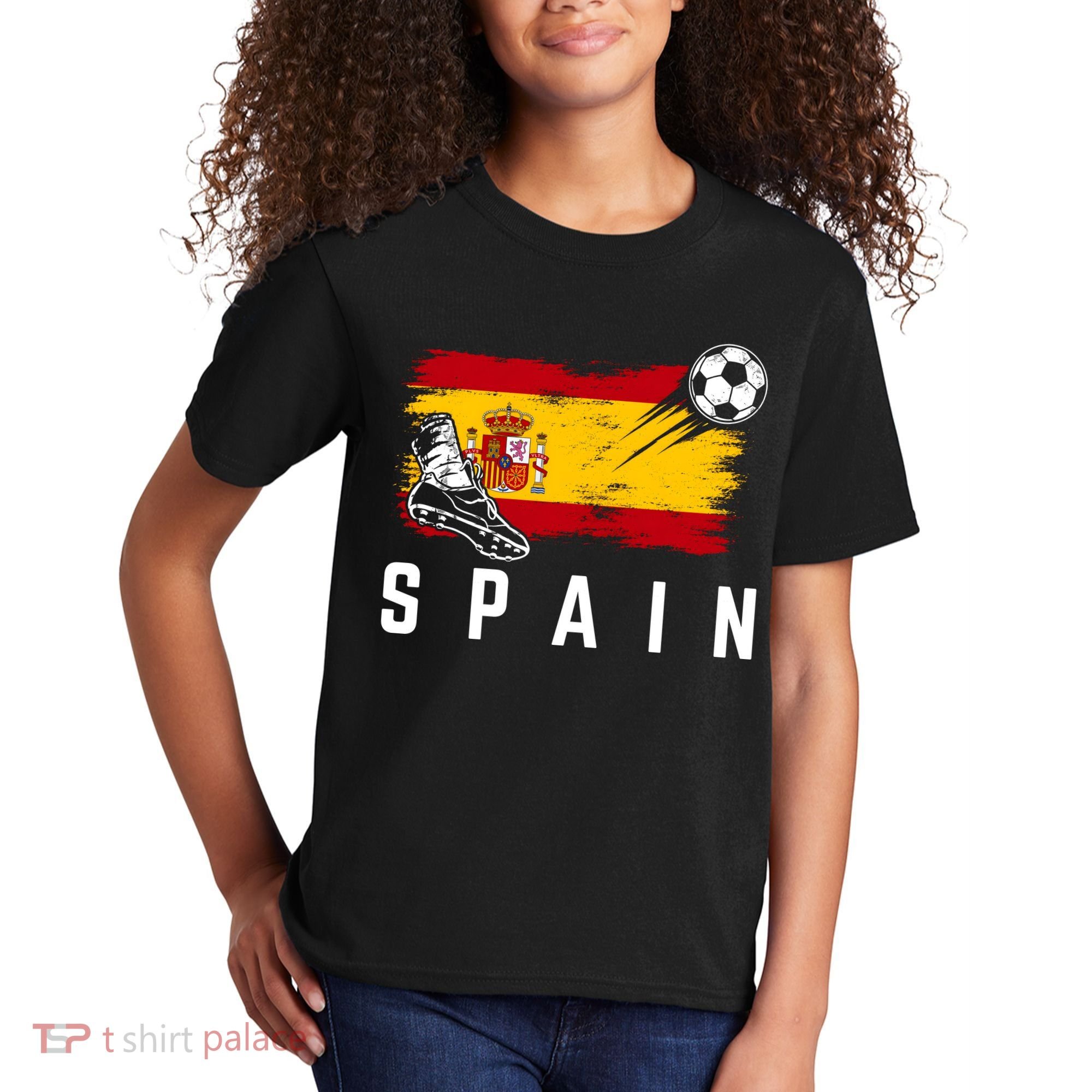 Spain Soccer Fan Gear Flag Kids T-Shirt