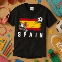 Spain Soccer Fan Gear Flag Kids T-Shirt thumb 3