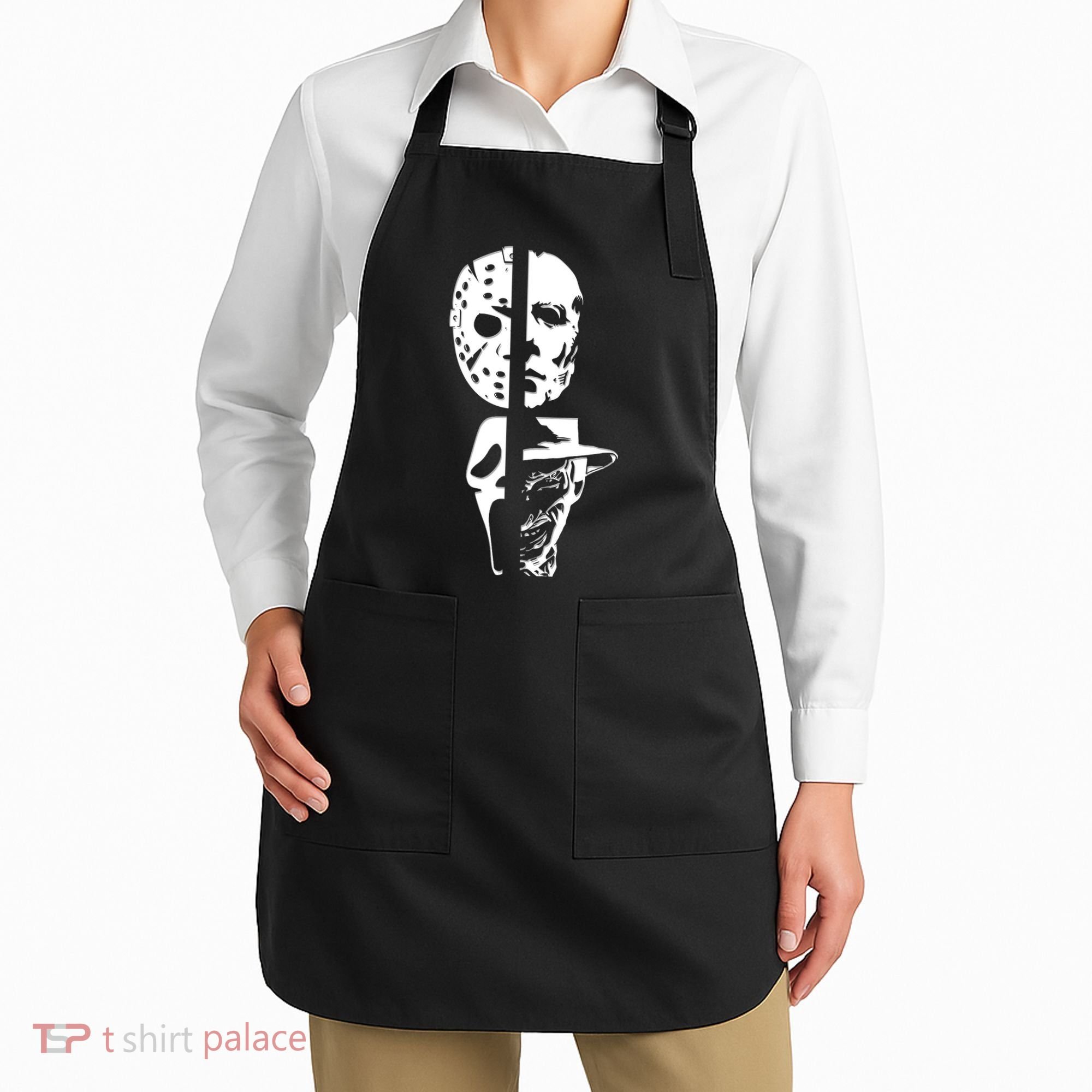 Supervillain Scary Faces Halloween Apron
