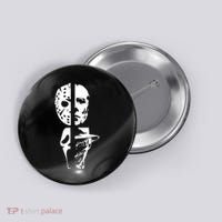 Supervillain Scary Faces Halloween Button thumb 0