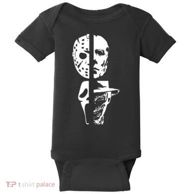 Supervillain Scary Faces Halloween Baby Bodysuit