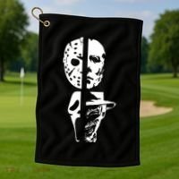 Supervillain Scary Faces Halloween Golf Towel thumb 1