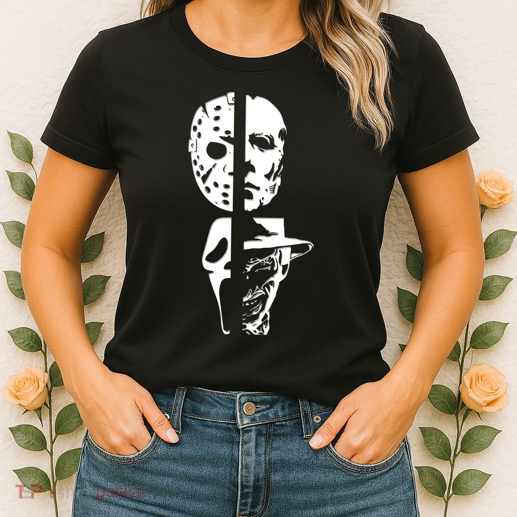 Supervillain Scary Faces Halloween Women's T-Shirt
