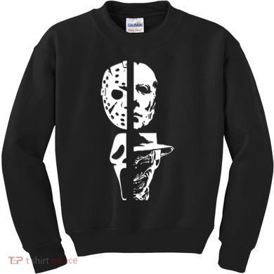 Supervillain Scary Faces Halloween Kids Sweatshirt