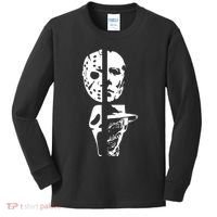 Supervillain Scary Faces Halloween Kids Long Sleeve Shirt thumb 0