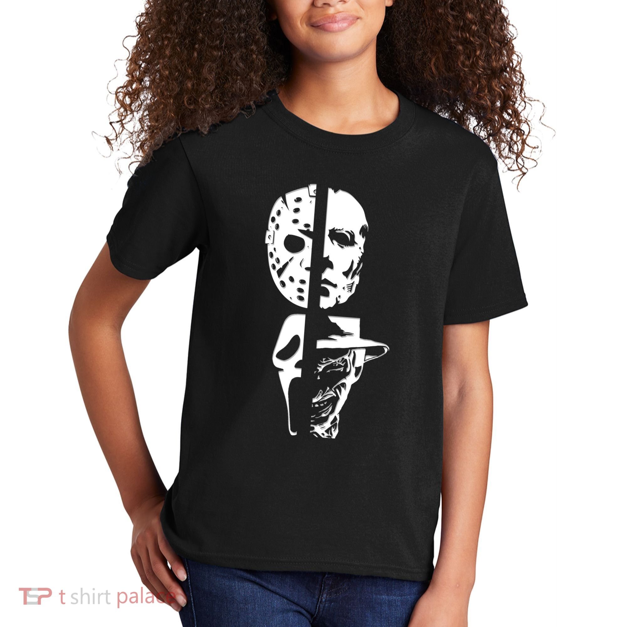 Supervillain Scary Faces Halloween Kids T-Shirt