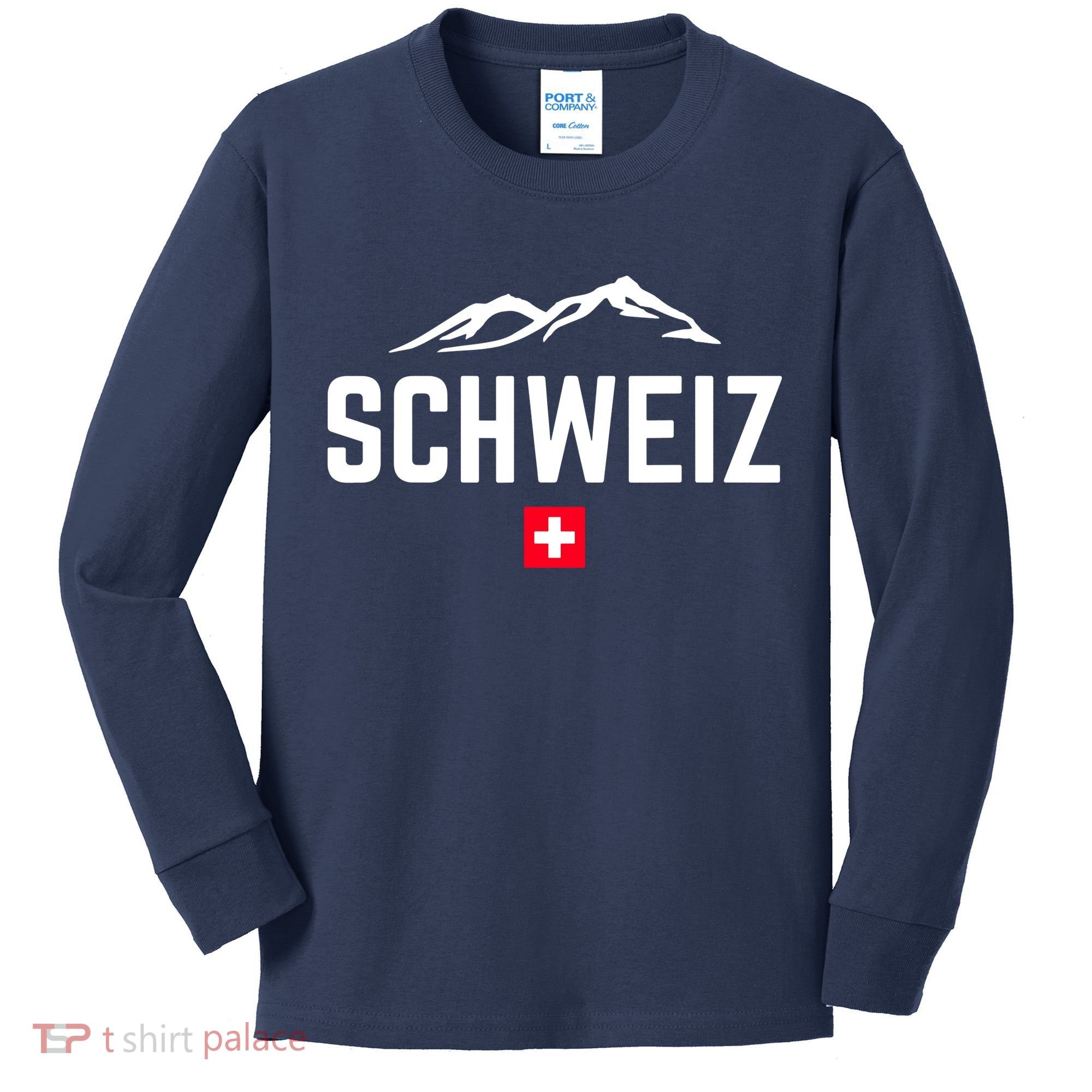 SUISSE SWITZERLAND Flag Kids Long Sleeve Shirt