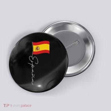 Spain Signature Flag Pole White Patriotic Spanish Flag Button