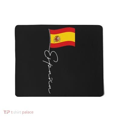 Spain Signature Flag Pole White Patriotic Spanish Flag Mousepad