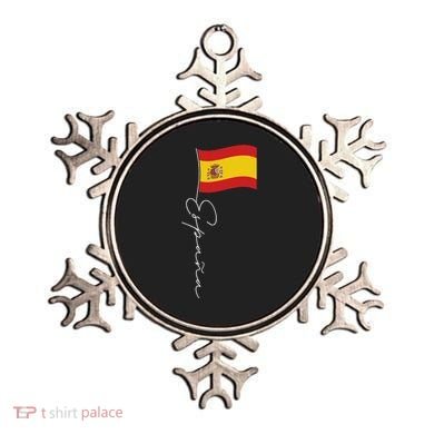 Spain Signature Flag Pole White Patriotic Spanish Flag Ornament