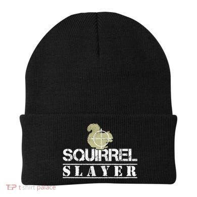 Squirrel Slayer Funny Hunting For Squirrel Hunters Gift Beanie
