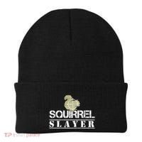 Squirrel Slayer Funny Hunting For Squirrel Hunters Gift Beanie thumb 0