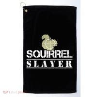 Squirrel Slayer Funny Hunting For Squirrel Hunters Gift Golf Towel thumb 0