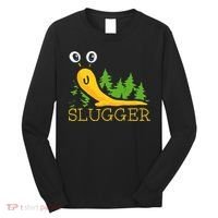 Slugger Slug – Funny Banana Slug Expert Baseball Game Player Long Sleeve Shirt thumb 0