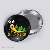 Slugger Slug – Funny Banana Slug Expert Baseball Game Player Button thumb 0