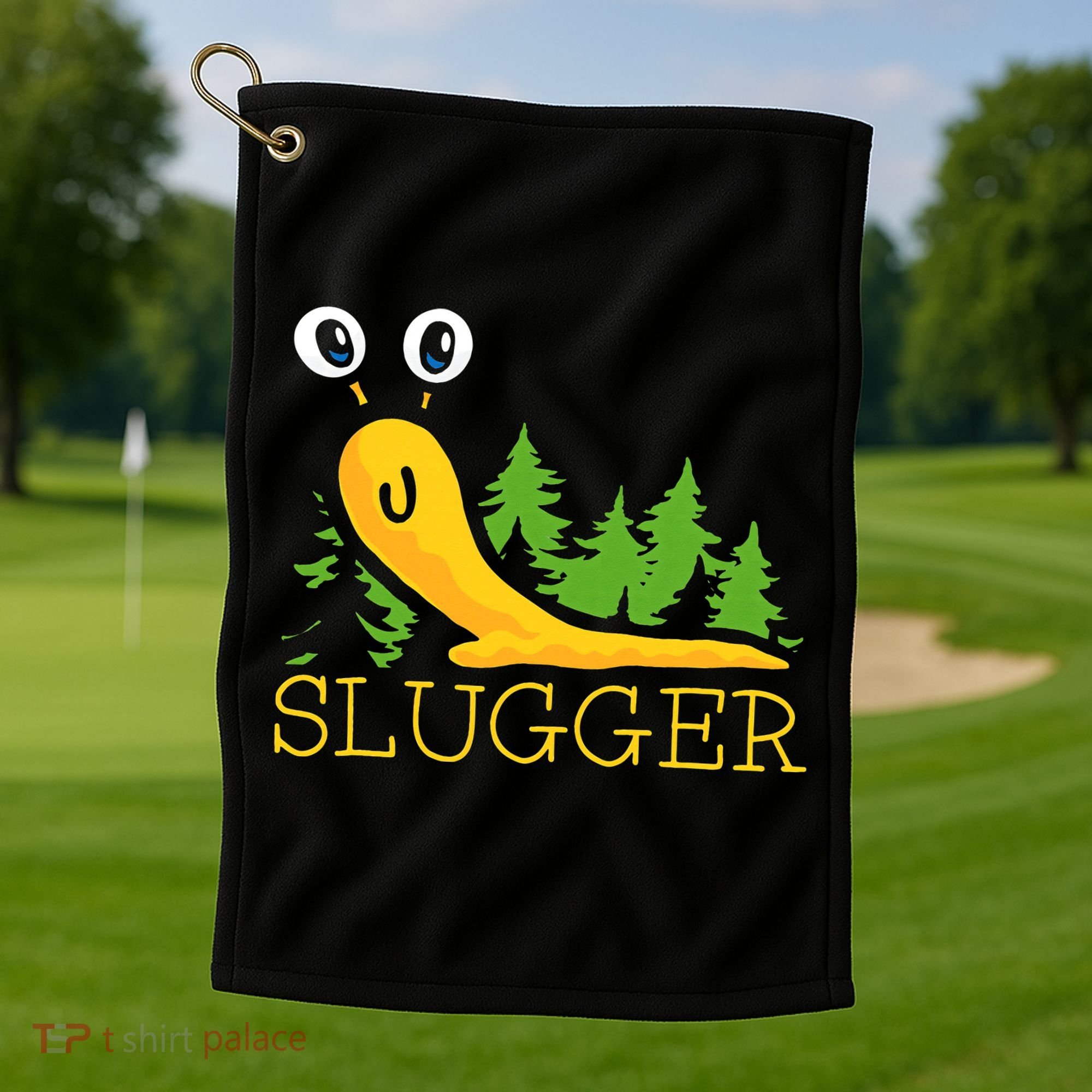Slugger Slug – Funny Banana Slug Expert Baseball Game Player Golf Towel