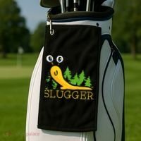 Slugger Slug – Funny Banana Slug Expert Baseball Game Player Golf Towel thumb 2