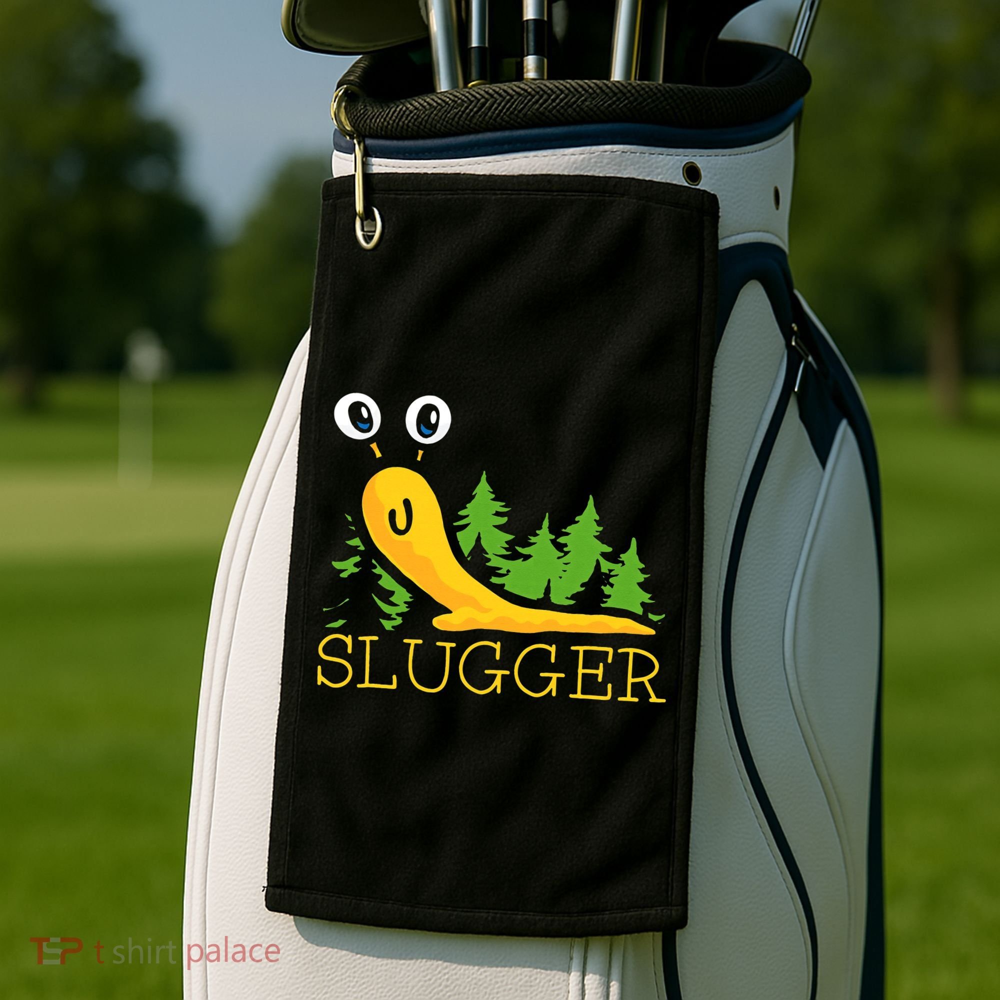 Slugger Slug – Funny Banana Slug Expert Baseball Game Player Golf Towel